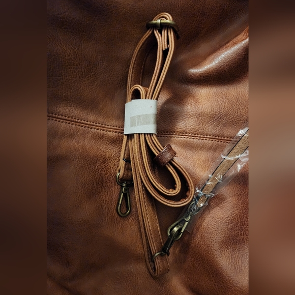 NWOT Patchwork Brown Slouchy Purse - Picture 8 of 14